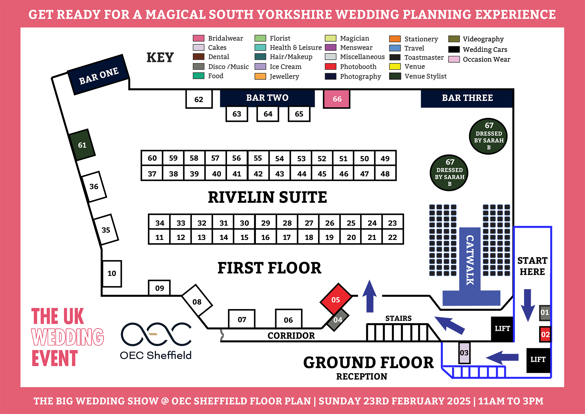 OEC Sheffield Wedding Show Floor Plan